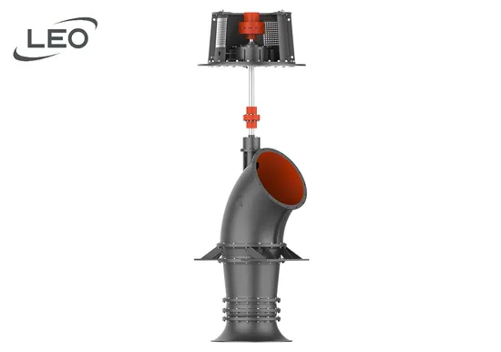 Bomba d'água de fluxo axial vertical de baixa altura manométrica e grande vazão Leo Industrial Electric para irrigação